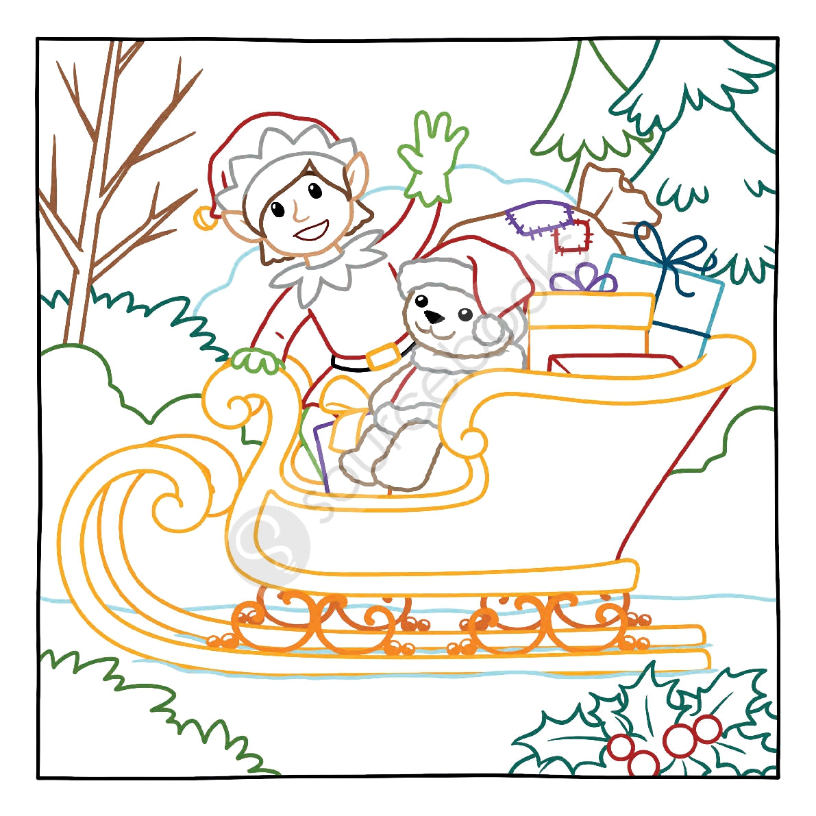 Magic Paper Colouring Book: Merry Christmas!