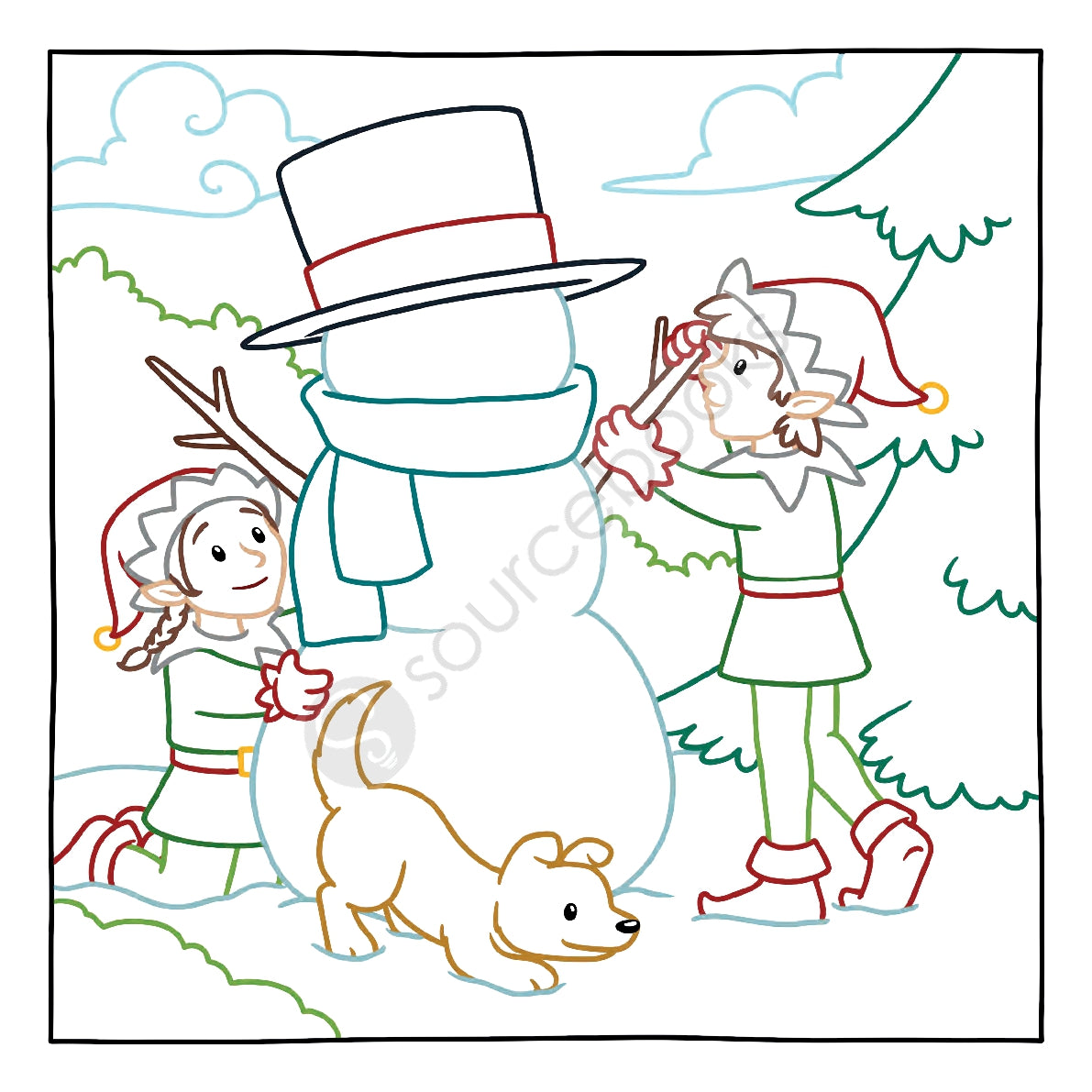 Magic Paper Colouring Book: Merry Christmas!