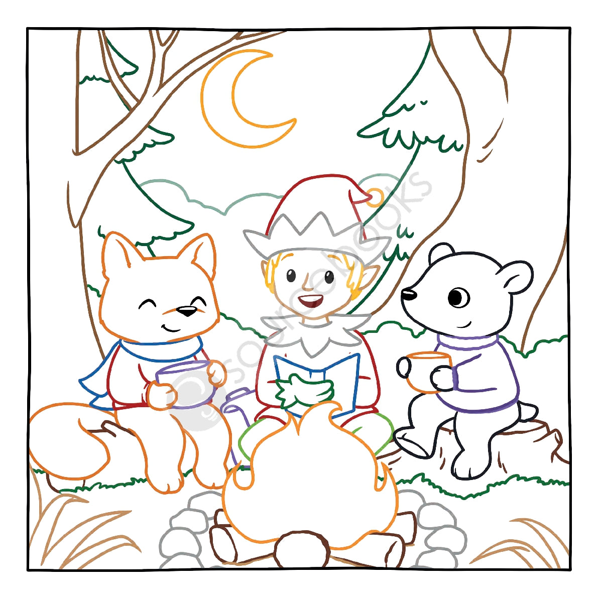 Magic Paper Colouring Book: Merry Christmas!