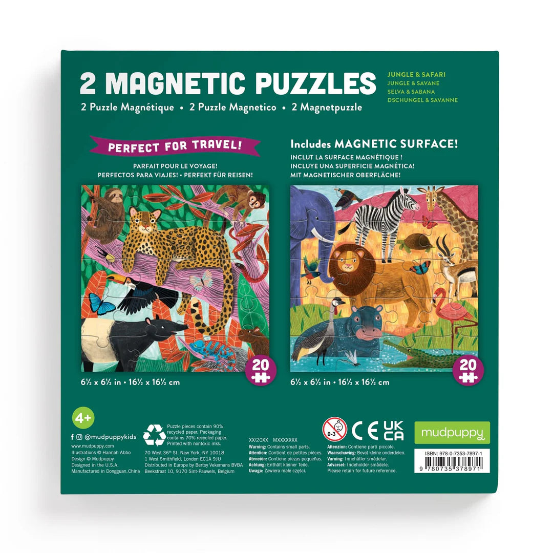Jungle & Safari Magnetic Puzzle Set
