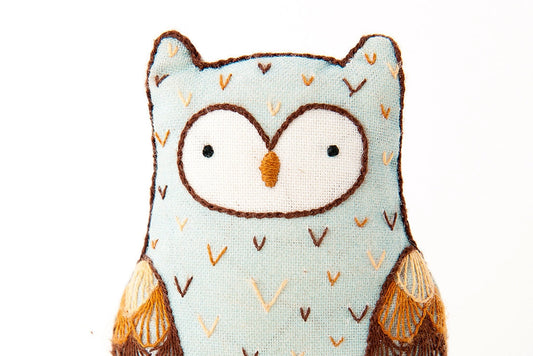 Horned Owl Doll Embroidery Kit