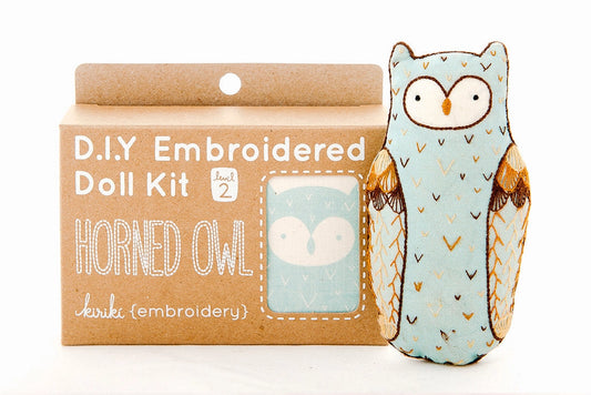 Horned Owl Doll Embroidery Kit